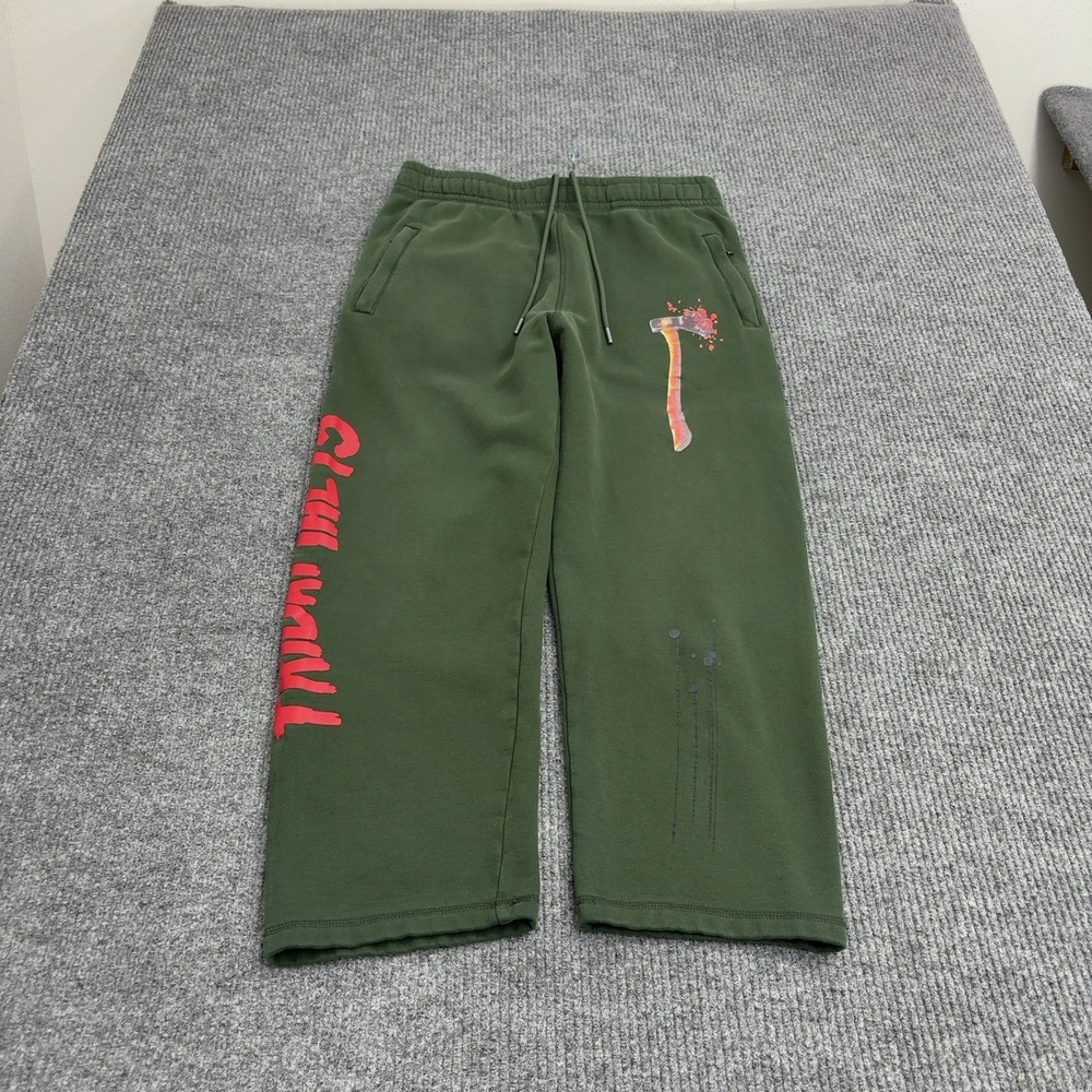 Friday the 13th Shoe Palace Sweatpants Mens M Green Cotton Graphic Horror Street